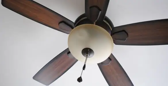 Fully installed ceiling fan with balanced blades and light fixture in Easton, PA