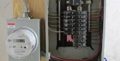 electrical panel upgrade service showing outdated electrical panel prepared for professional replacement in Easton, PA