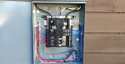 electrical panel upgrade service featuring newly installed electrical panel wired by licensed electricians in Easton, PA