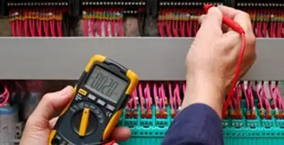electrical service showing professional testing and troubleshooting of electrical panel by licensed electricians in Easton, PA