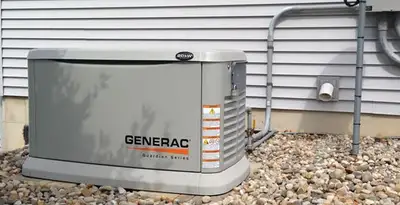 generator installation service featuring outdoor standby generator setup by licensed electricians in Easton, PA