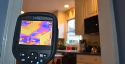 home energy audit service using thermal imaging to evaluate electrical efficiency inside a home in Easton, PA
