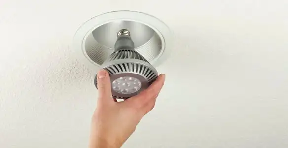 lighting installation service featuring recessed ceiling light installed by licensed professionals in Easton, PA