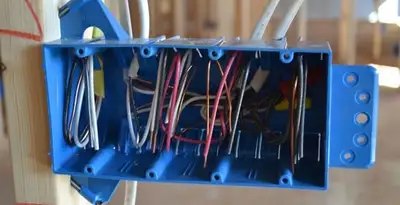 new construction wiring installation featuring electrical boxes and cable routing by expert electricians in Easton, PA