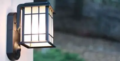 security light installation services with professionally mounted exterior wall light in Easton, PA