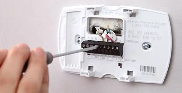 Thermostat installation service with proper wiring and secure wall mounting in Easton, PA