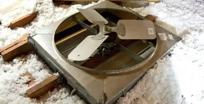 whole house fan installation services with attic-mounted ventilation unit in Easton, PA