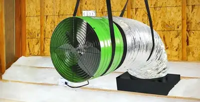 whole house fan installation services with professionally mounted ventilation fan system in Easton, PA